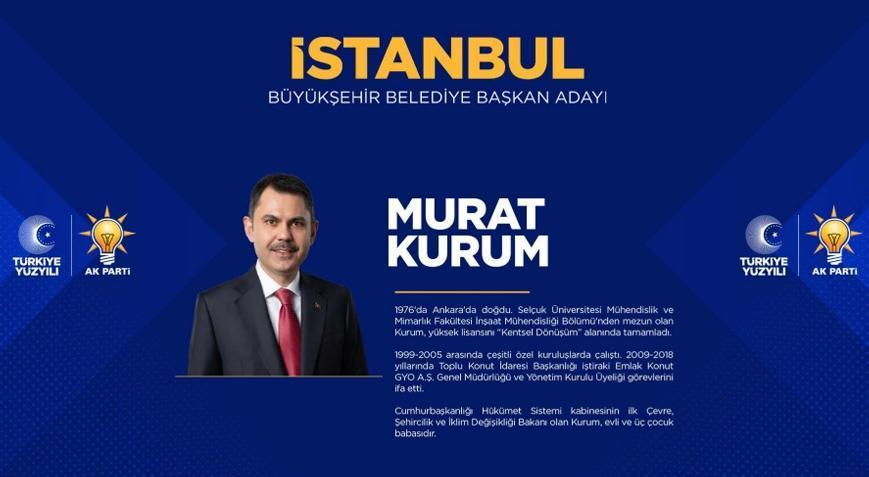 Cumhur İttifakı’nın İstanbul Büyükşehir Belediye Başkan adayı Murat Kurum