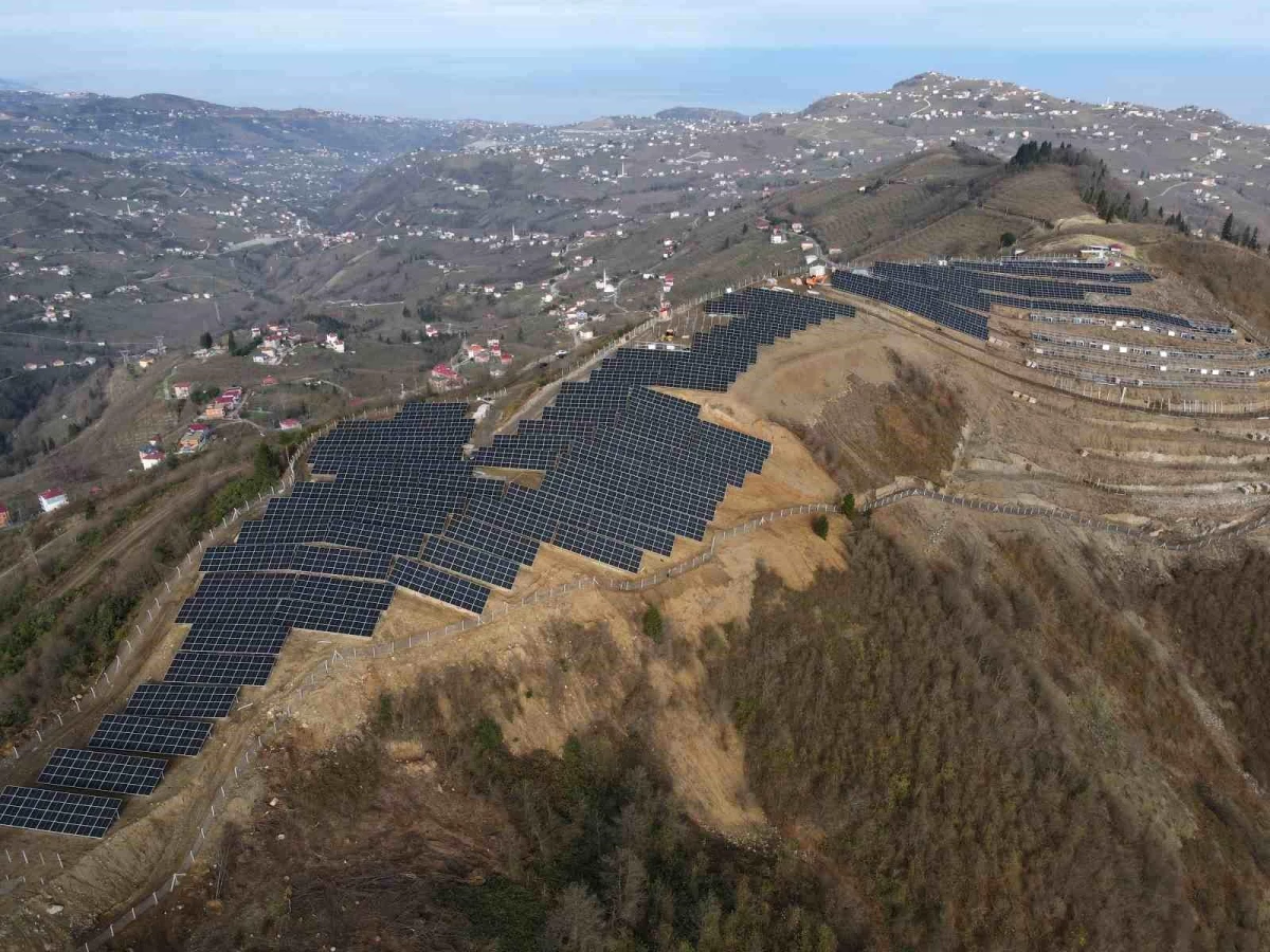 Doğu Karadeniz’in yüksek tepeleri güneş enerji santralleri ile kaplanıyor