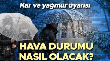 Kar ve kuvvetli sağanak uyarısı! Meteoroloji il il hava durumu tahminlerini yayınladı… Yarın (3 Ocak) hava nasıl olacak? İstanbul’a yağmur yağacak mı?