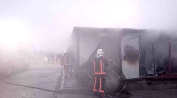 Malatya’da Konteyner Yangını Söndürüldü