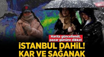 Son dakika… Meteoroloji haritayı güncelledi! İstanbul’a kar geliyor: Pazar gününe dikkat